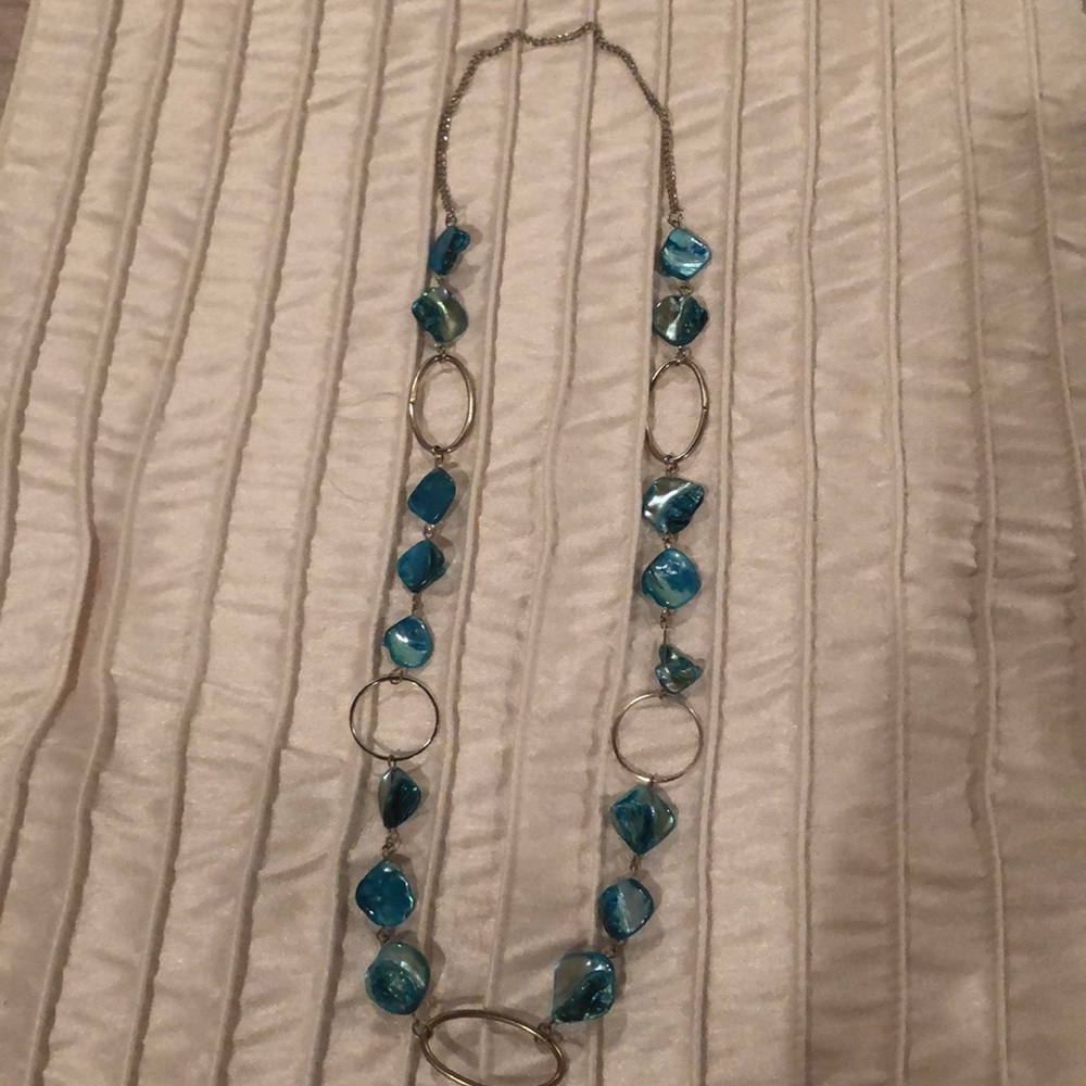 Blue stone necklace